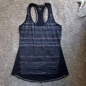 Athleta racerback tank sz XS black, cream, purple